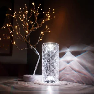 Zylinderlampe Kristall-Kristall-Illusion-Lampe-Beleuchtung-Dekoration
